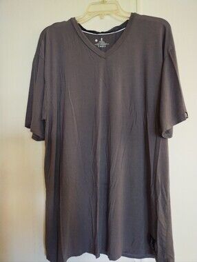 Psycho Bunny Men's Gray V-Neck Short Sleeve T-Shirt Size XL